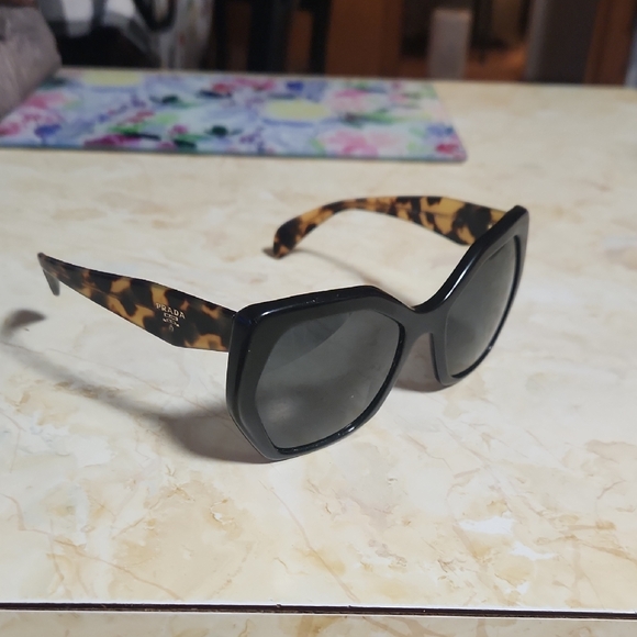 Prada Women's Black and Tortoise Sunglasses - Picture 1 of 1